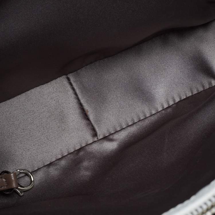 Pre Owned Chanel White Quilted Caviar Leather Grand Shopping Tote