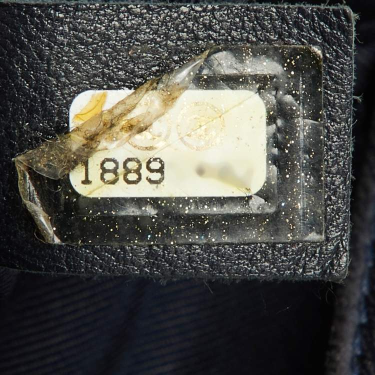 Pre Owned Chanel Dark Blue/Red Cube Embossed Leather Medium Boy Flap Bag