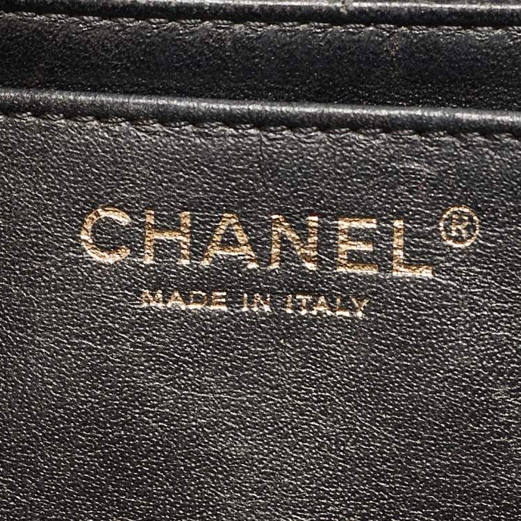 Pre Owned Chanel Black Quilted Caviar Leather Maxi Classic Single Flap Bag
