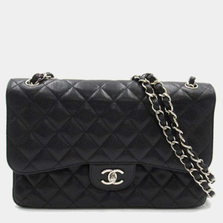 Chanel  Caviar Leather Jumbo Classic Double Flap Shoulder Bags