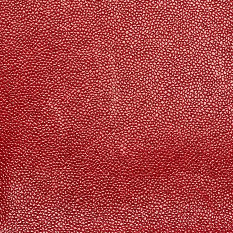 Pre Owned Chanel Red Quilted Caviar Leather New Medium Boy Bag