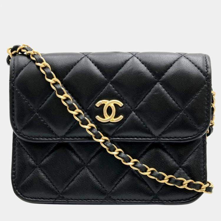 Chanel discount lambskin clutch