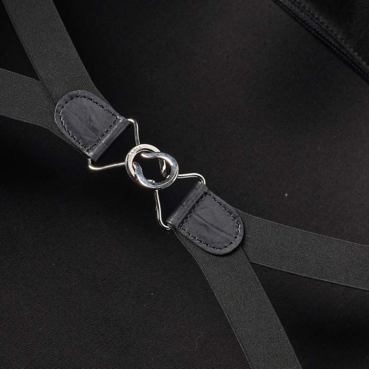 Pre Owned Chanel Black Quilted Nylon 2 Wheeled CC Luggage