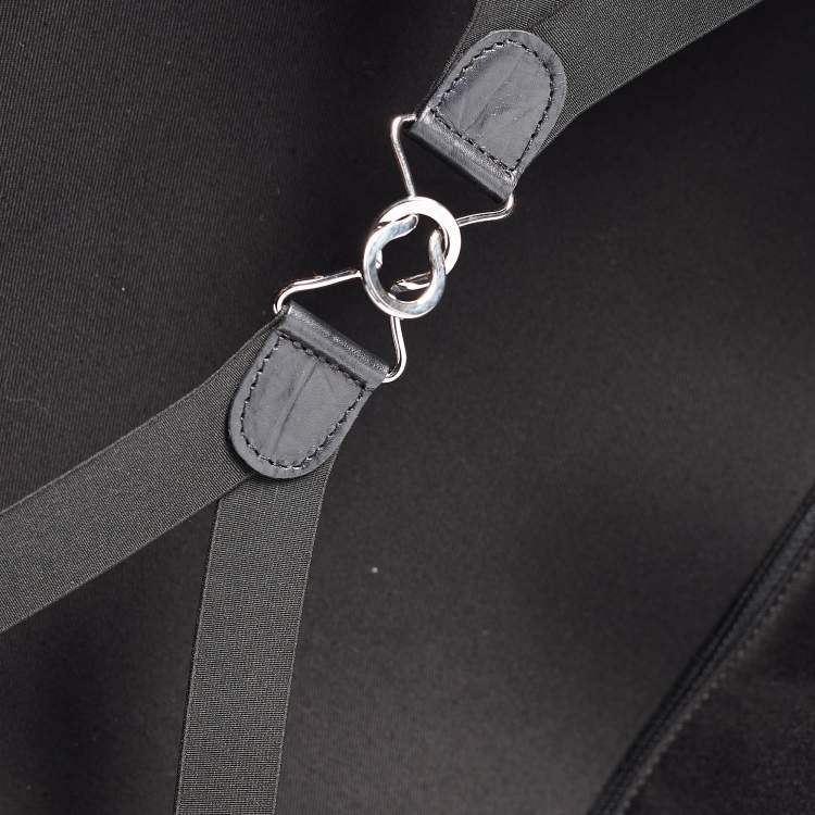 Pre Owned Chanel Black Quilted Nylon 2 Wheeled CC Luggage