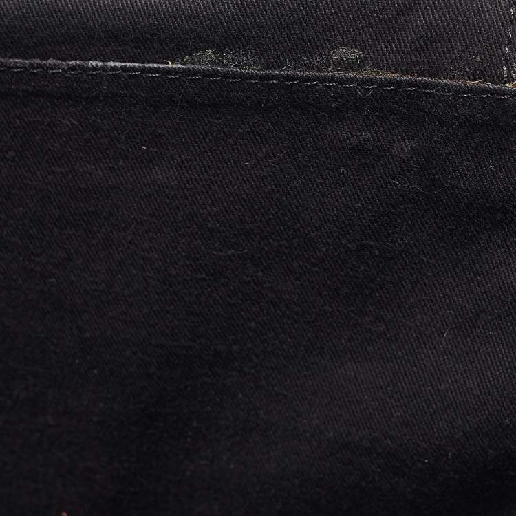 Pre Owned Chanel Black Quilted Nylon 2 Wheeled CC Luggage