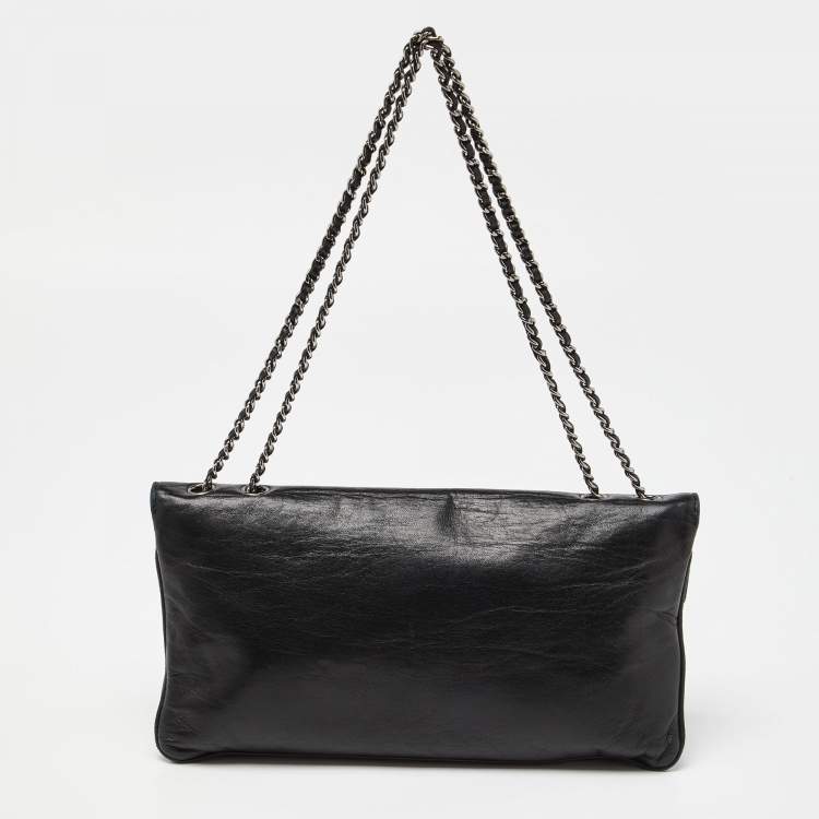 Pre Owned Chanel Black Quilted Leather Reissue Flap Bag