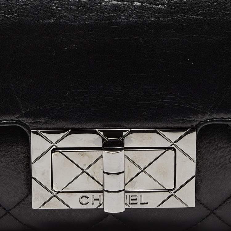 Pre Owned Chanel Black Quilted Leather Reissue Flap Bag