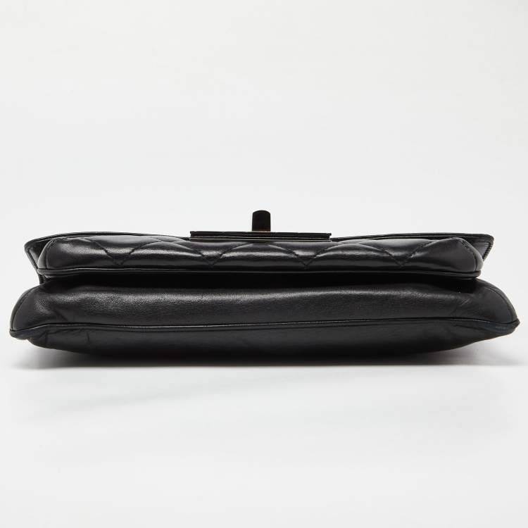Pre Owned Chanel Black Quilted Leather Reissue Flap Bag
