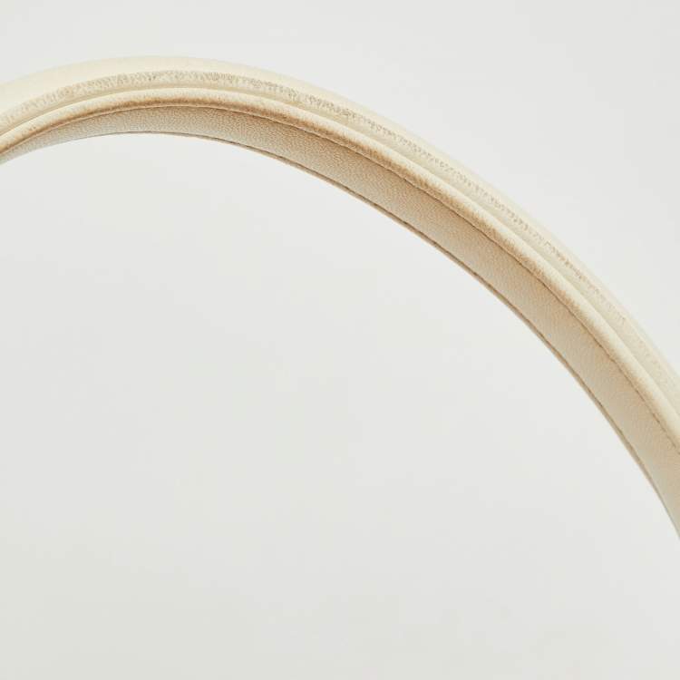 Pre Owned Chanel Off White Quilted Leather Small Trendy CC Flap Bag