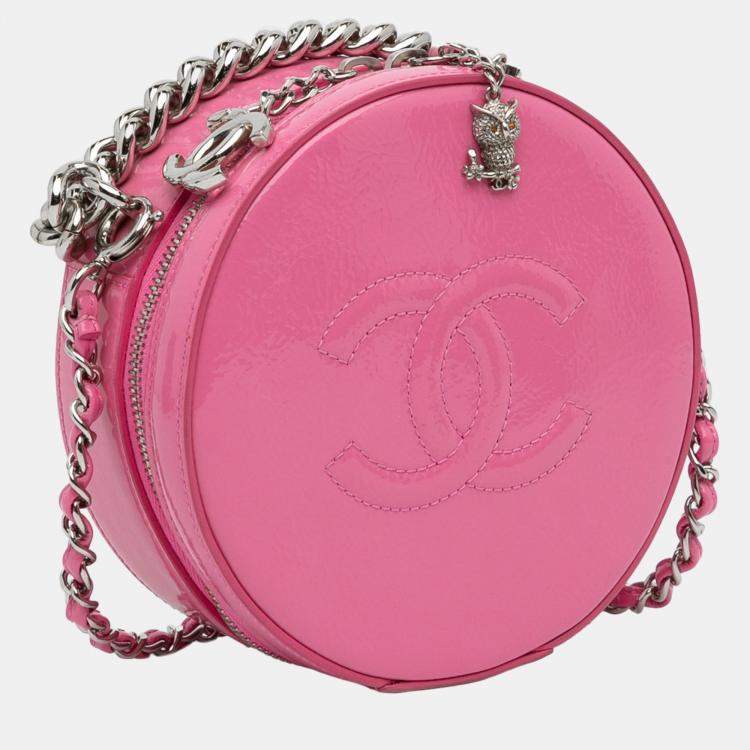 Chanel pink best sale round bag