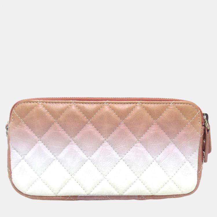 Chanel double zip online clutch