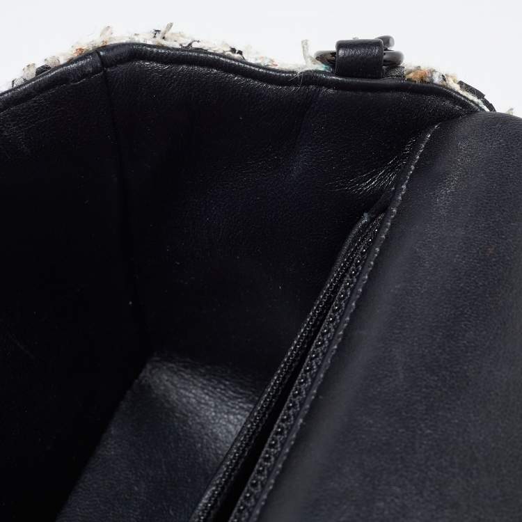 Pre Owned Chanel Multicolor Tweed New Mini Classic Single Flap Bag