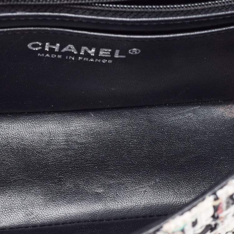 Pre Owned Chanel Multicolor Tweed New Mini Classic Single Flap Bag