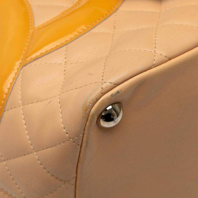 Pre Owned Chanel Orange Large Cambon Ligne Tote