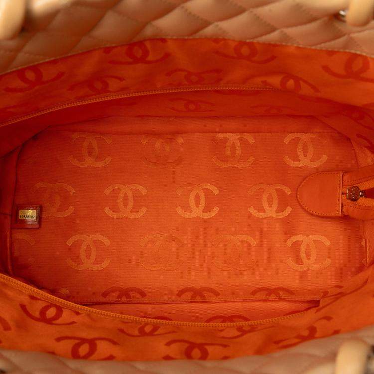 Pre Owned Chanel Orange Large Cambon Ligne Tote