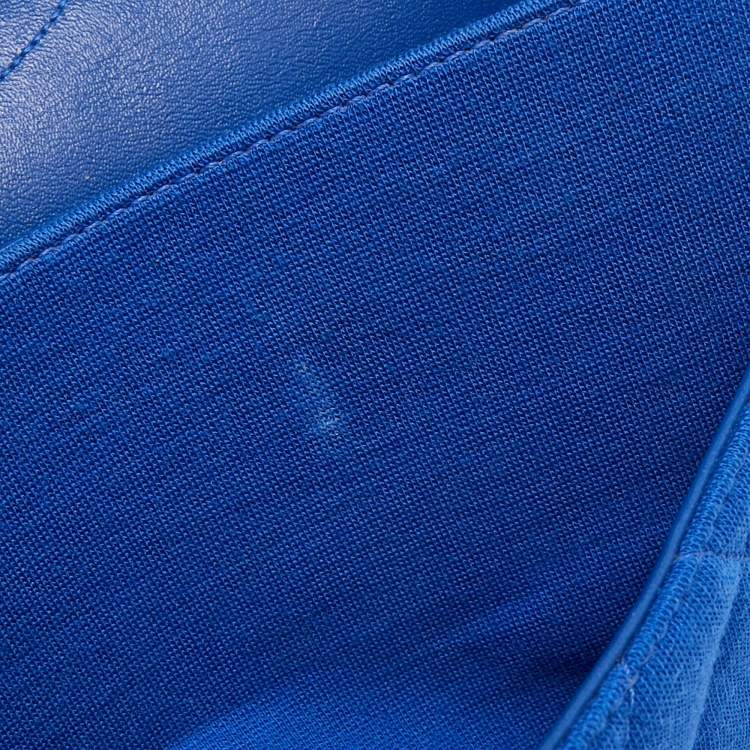 Pre Owned Chanel Blue Jersey Classic 227 Reissue 2.55 Flap Bag