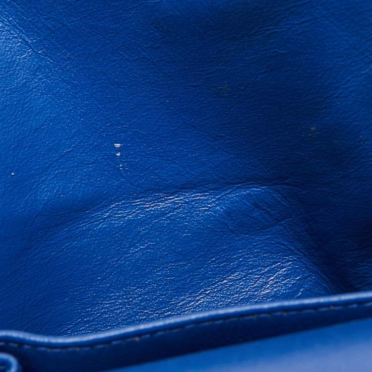 Pre Owned Chanel Blue Jersey Classic 227 Reissue 2.55 Flap Bag
