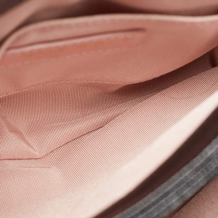 Pre Owned Chanel Black Quilted Leather CC Chain Scarf Top Handle Bag