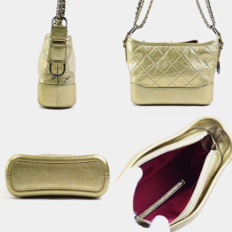 Pre Owned Chanel  Leather Small Gabrielle Shoulder Bags
