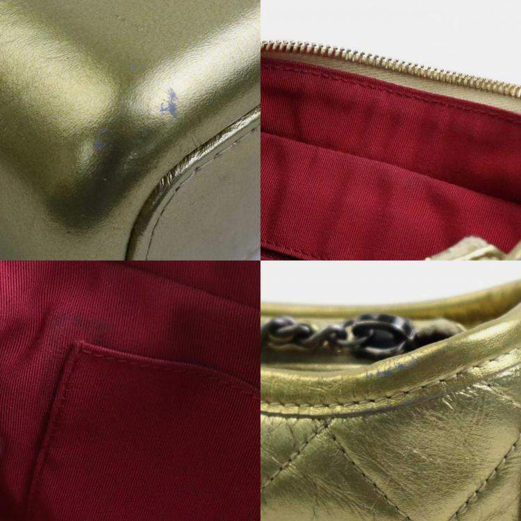 Pre Owned Chanel  Leather Small Gabrielle Shoulder Bags