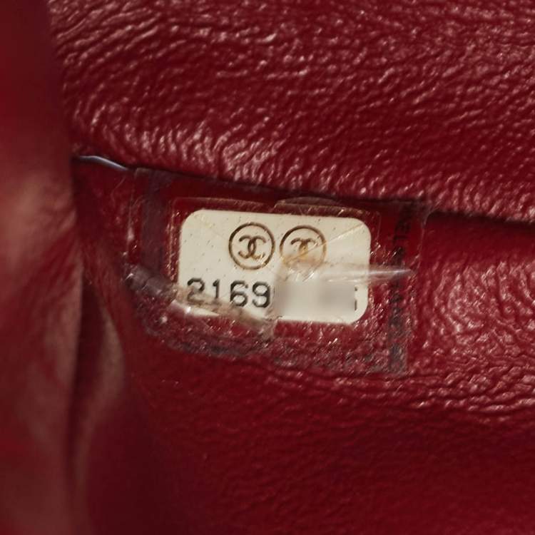Pre Owned Chanel Red Gingham Tweed Classic 225 Reissue 2.55 Flap Bag