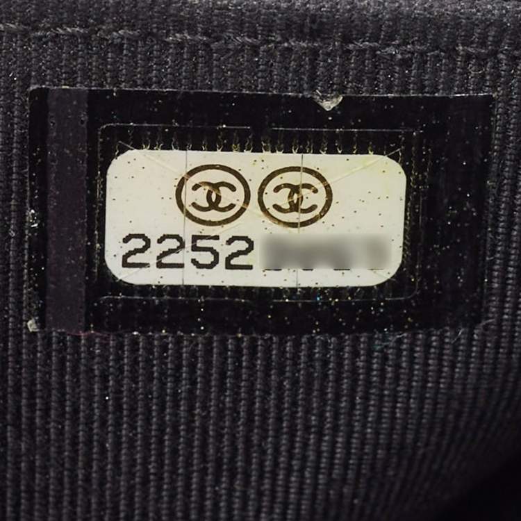 Pre Owned Chanel Black Quilted Caviar Leather Classic Wallet on Chain 