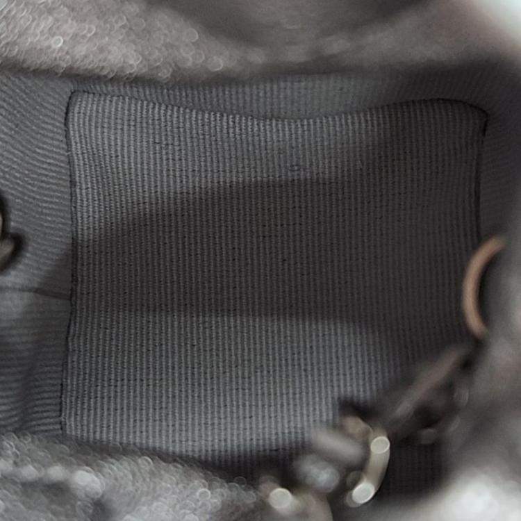 Pre Owned Chanel Silver Mini Bucket Chain Bag