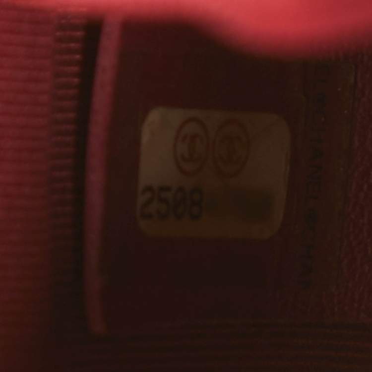 Pre Owned Chanel Black/Peach Quilted Aged Leather Small Gabrielle Backpack