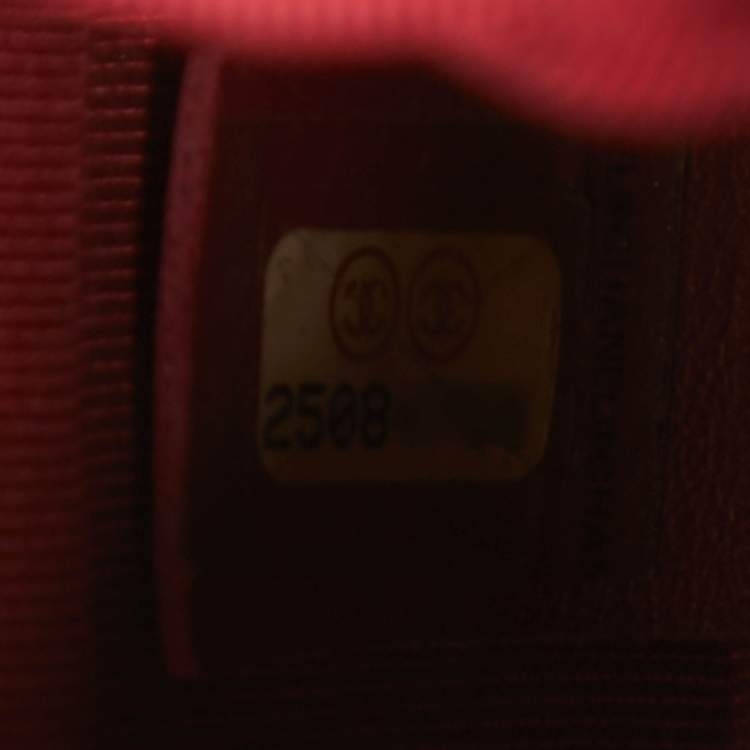 Pre Owned Chanel Black/Peach Quilted Aged Leather Small Gabrielle Backpack