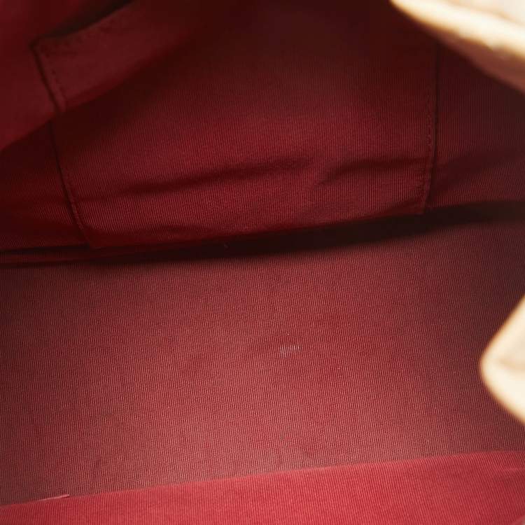 Pre Owned Chanel Black/Peach Quilted Aged Leather Small Gabrielle Backpack