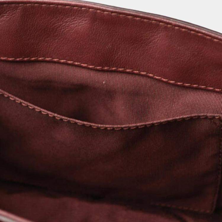 Pre Owned Chanel Burgundy Leather Paris-Salzburg Quilted Saddle Bag