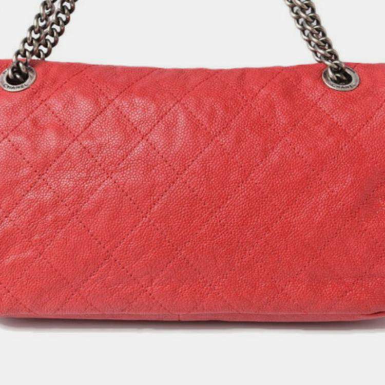 Pre Owned Chanel Red Caviar Quilted Mini Simply CC Flap Bag