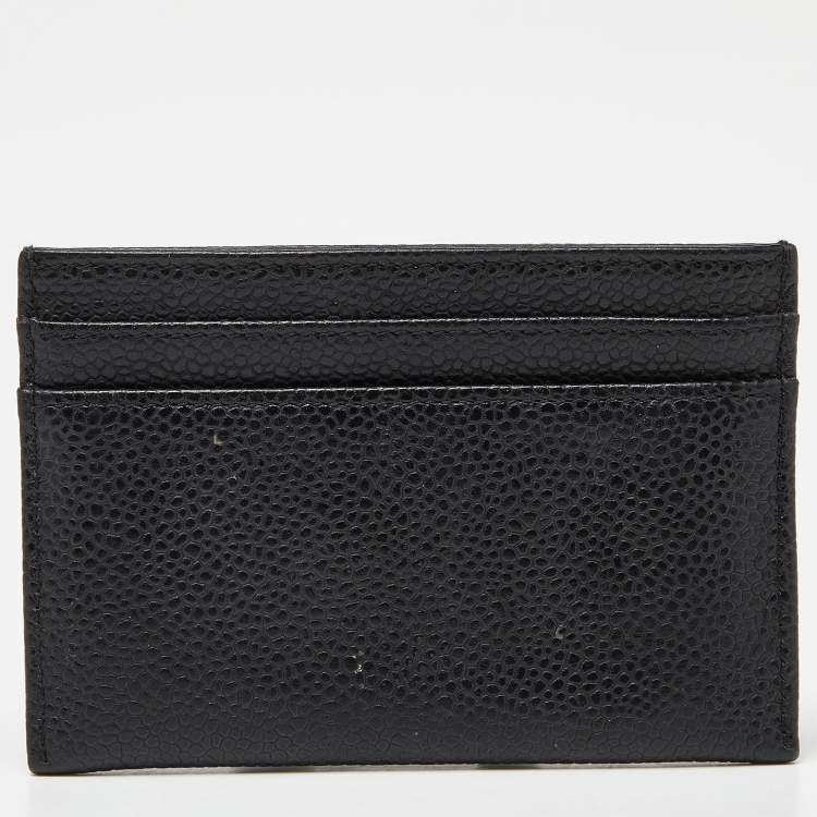 Pre Owned Chanel Black Caviar Leather CC Card Holder