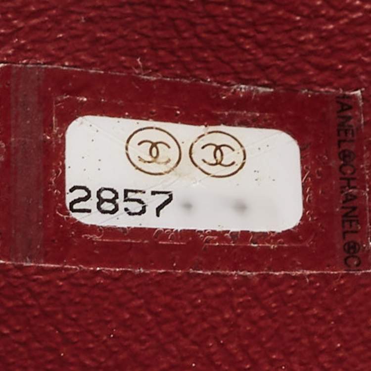 Pre Owned Chanel Red Quilted Caviar Leather Filigree Belt Bag