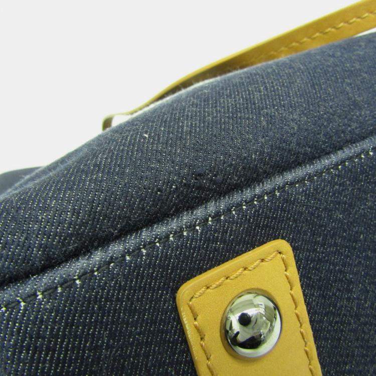 Pre Owned Chanel Blue/Brown Denim, Leather CC Tote Bag 