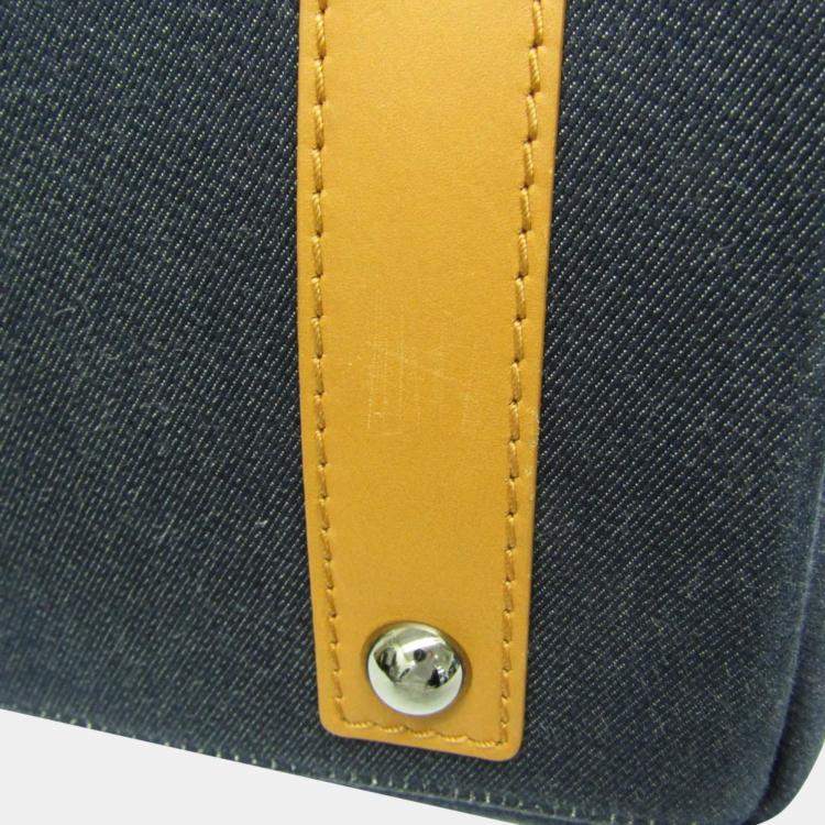 Pre Owned Chanel Blue/Brown Denim, Leather CC Tote Bag 