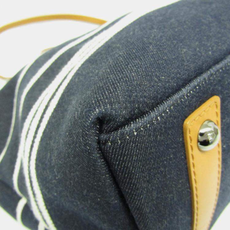Pre Owned Chanel Blue/Brown Denim, Leather CC Tote Bag 