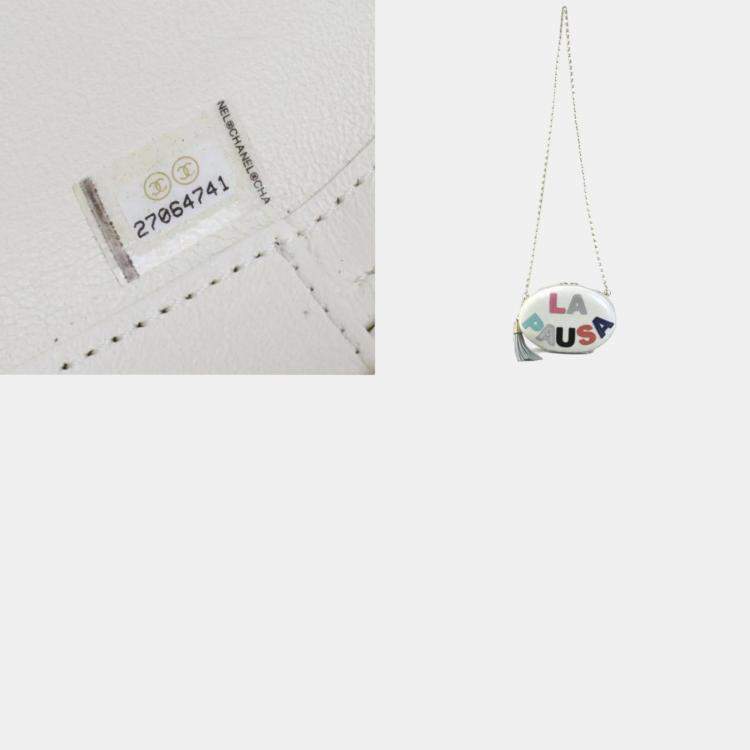 Pre Owned Chanel White La Pausa Evening Bag