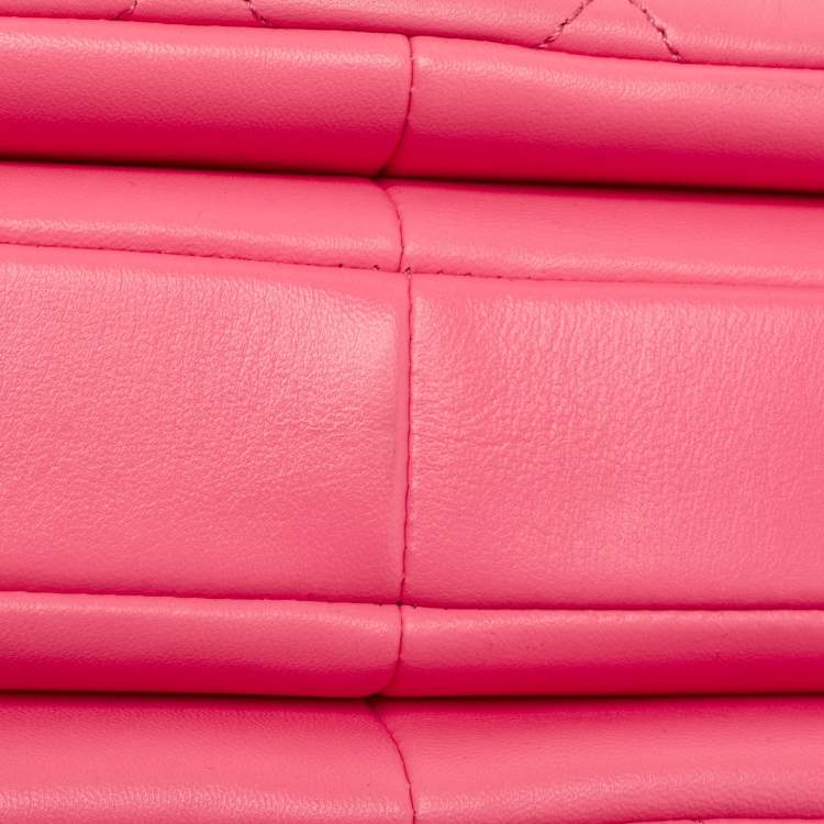 Pre Owned Chanel Pink Quilted Leather Small Trendy CC Top Handle Bag
