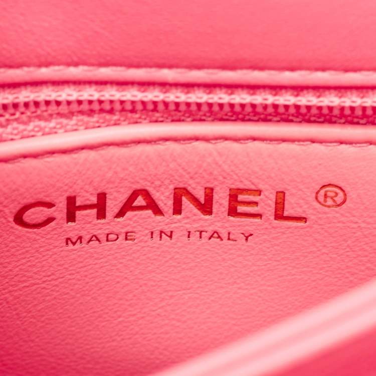 Pre Owned Chanel Pink Quilted Leather Small Trendy CC Top Handle Bag