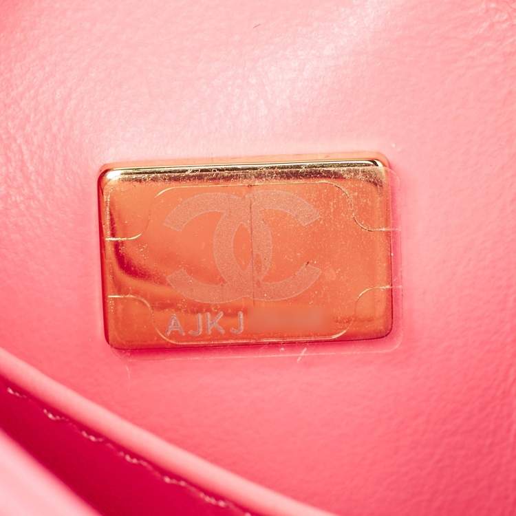Pre Owned Chanel Pink Quilted Leather Small Trendy CC Top Handle Bag