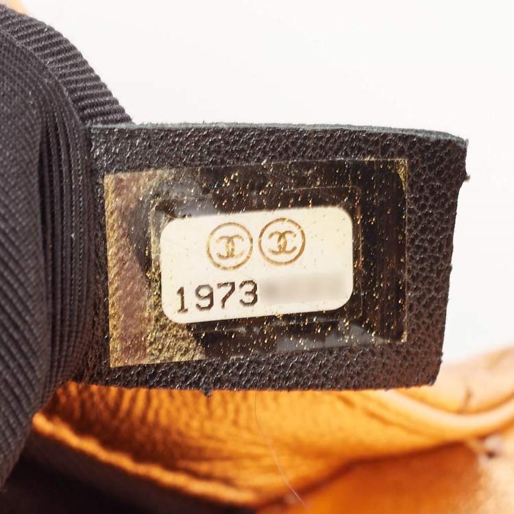 Pre Owned Chanel Bronze Quilted Patent Leather Medium Boy Flap Bag