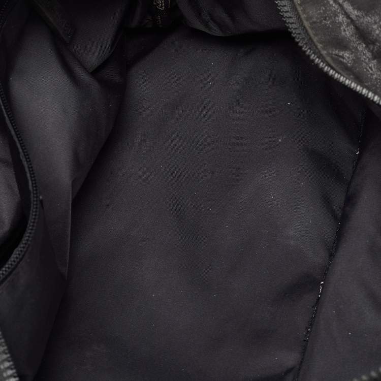 Pre Owned Chanel Black Cube Quilted Nylon Sports Ligne Messenger Bag