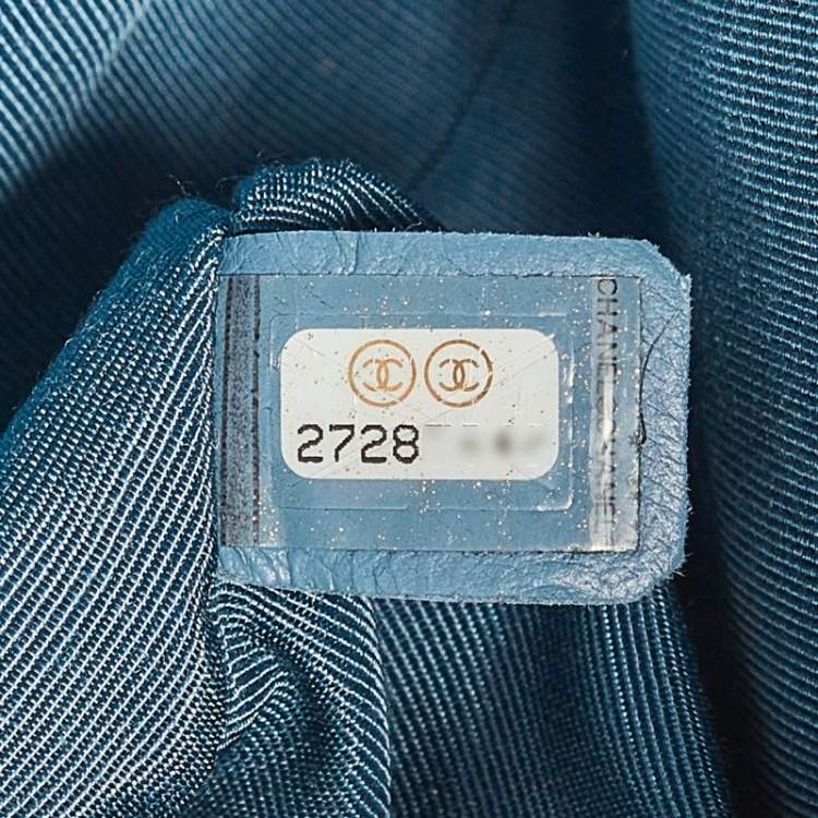 Pre Owned Chanel Light Blue Quilted Leather Small Urban Spirit Backpack