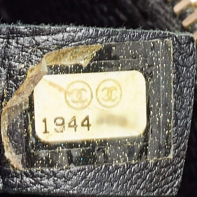 Pre Owned Chanel Black Quilted Caviar Leather Grand Shopping Tote