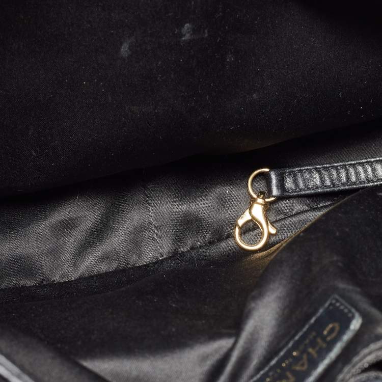 Pre Owned Chanel Black Quilted Caviar Leather Grand Shopping Tote