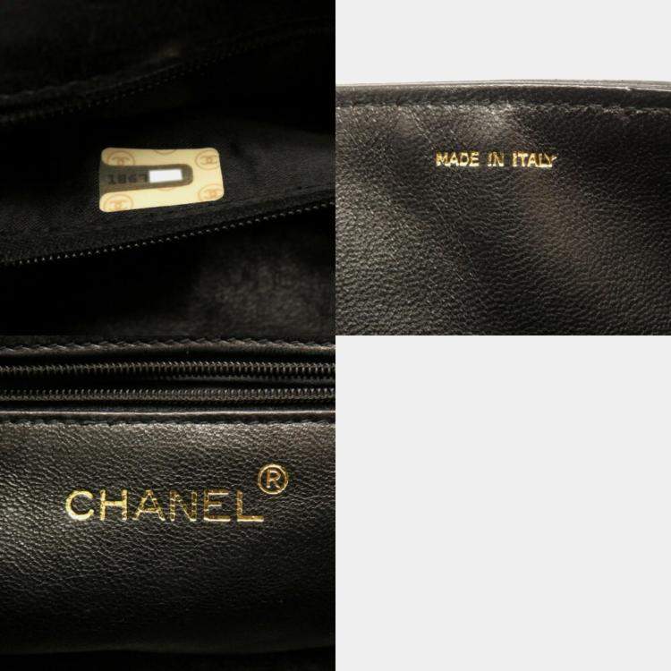 Pre Owned Chanel Black Suede Multicolor Stone Gold Chain Shoulder Bag 
