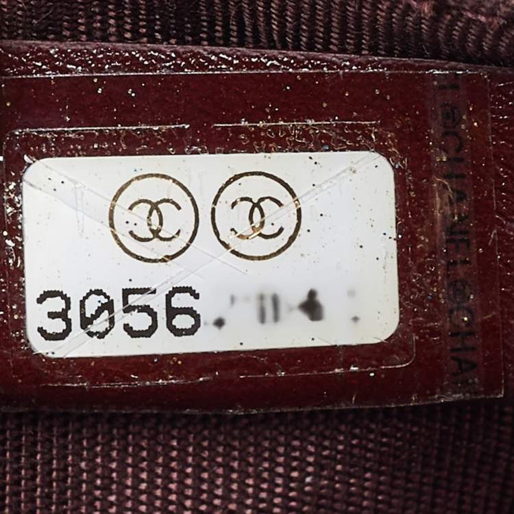 Pre Owned Chanel Red Quilted Patent Leather CC Mini Chain Belt Bag