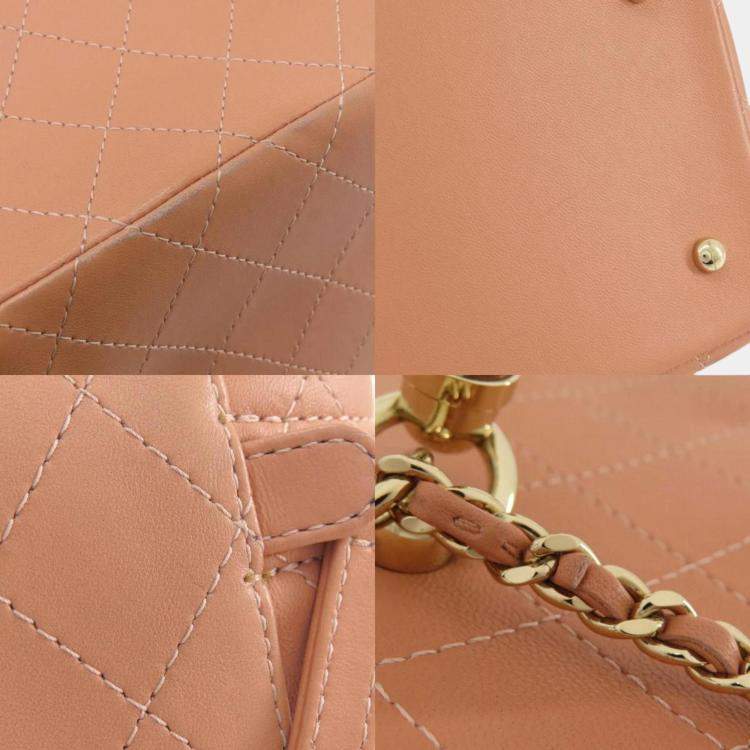 Pre Owned Chanel Pink Knock On Wood Vanity Case