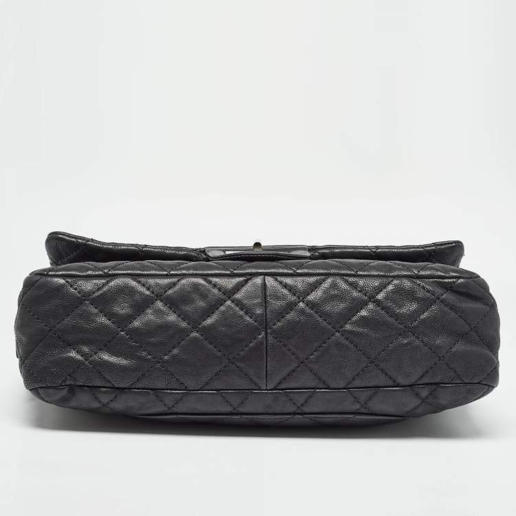 Pre Owned Chanel Black Quilted Leather Easy Reissue Messenger Bag